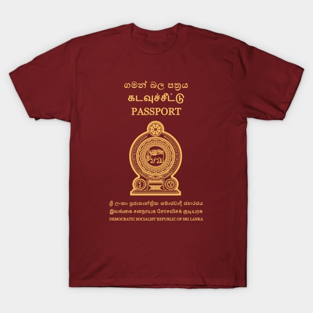 Sri Lanka passport T-Shirt by Travellers